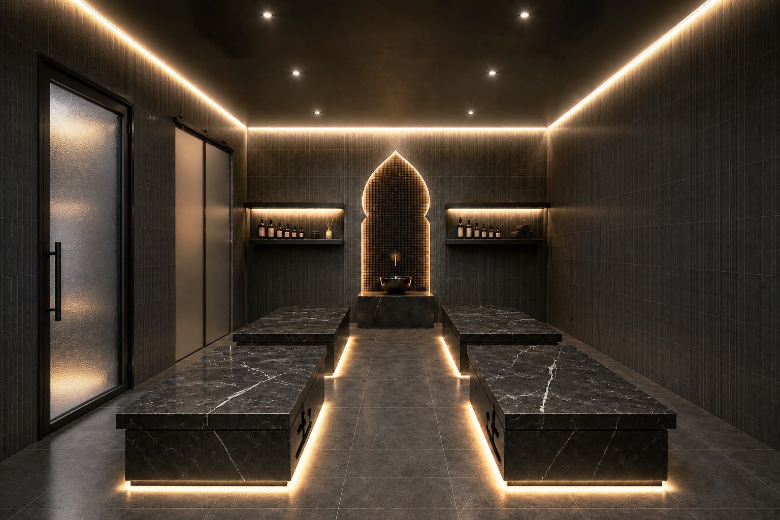 Black-marble hammam